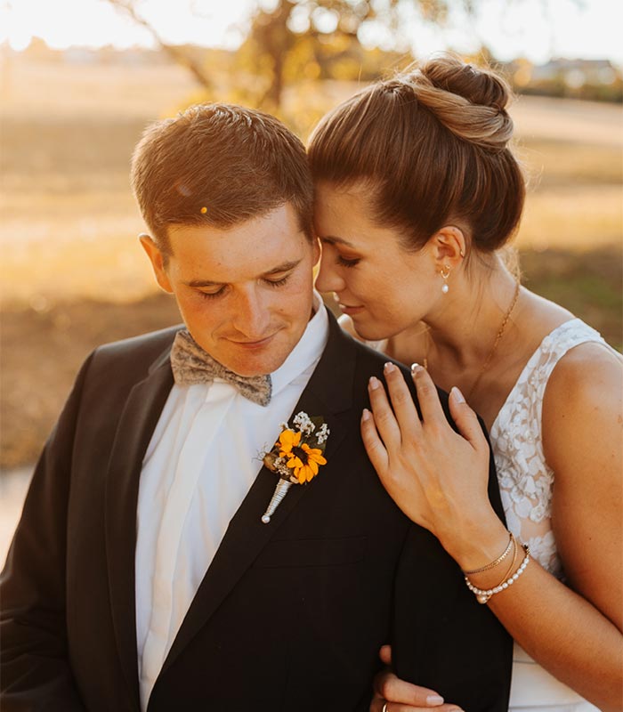 Hochzeitsfotograf Stuttgart: Brautpaarshooting im Schloss Solitude bei Sonnenuntergang