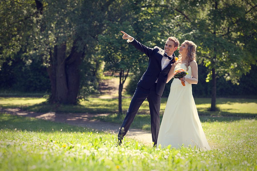 Hochzeitsfotograf Herrenberg, im Park des Erholungsheims in Gültstein