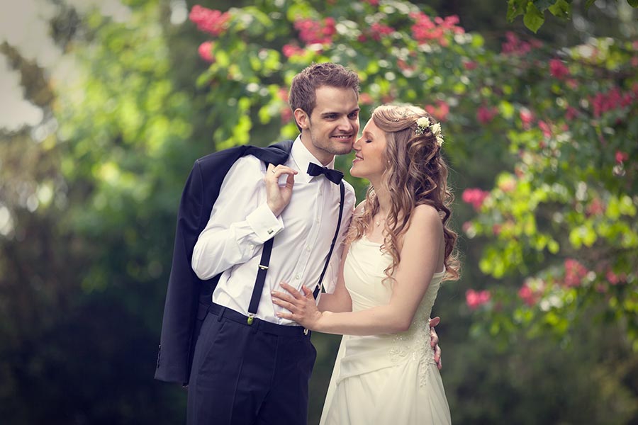 Hochzeitsfotograf Herrenberg, im Park des Erholungsheims in Gültstein